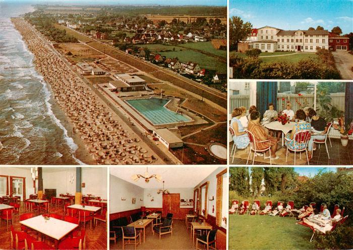 Dahme  Ostseebad Holstein Fliegeraufnahme Strand DRK Muettergenesungsheim Gastra