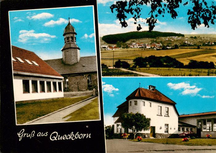 Queckborn Hessen Kirche Panorama REWE Geschaeft Schillinger