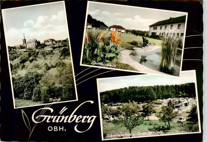 Gruenberg  Hessen Burg Sportschule Schwimmbad Campingplatz