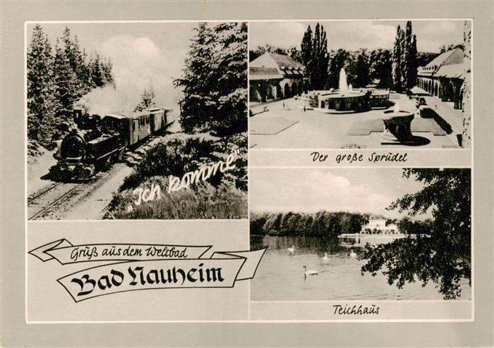 Bad Nauheim Dampflok Der grosse Sprudel Teichhaus