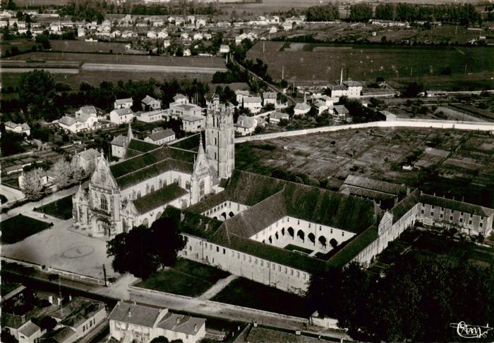 Bourg-en-Bresse Vue aerienne Eglise de Brou et le Cloitre