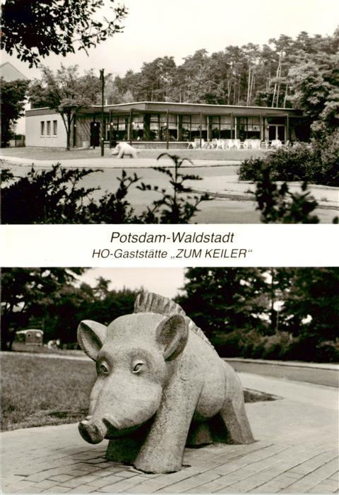 Waldstadt Potsdam HO Gaststaette Zum Keiler Plastik