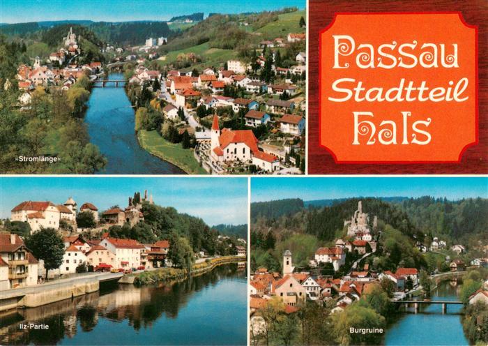 Hals Passau Fliegeraufnahme Ilz Partie Burgruie