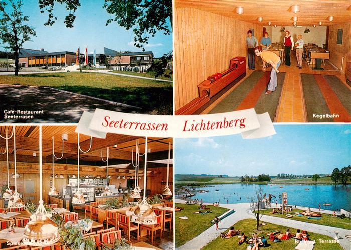 Lichtenberg Oberfranken Cafe Restaurant Seeterrassen Kegelbahn Gastraum Terrasse