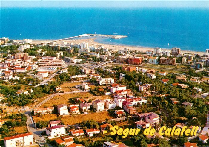 Segur de Calafell Tarragona ES Playa Fliegeraufnahme