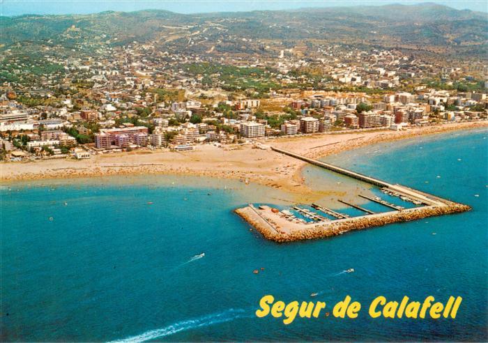 Segur de Calafell Tarragona ES Playa Fliegeraufnahme