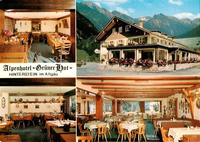 Hinterstein Bad Hindelang Alpenhotel Gruener Hut Fruehstuecksraum Gaestezimmer S