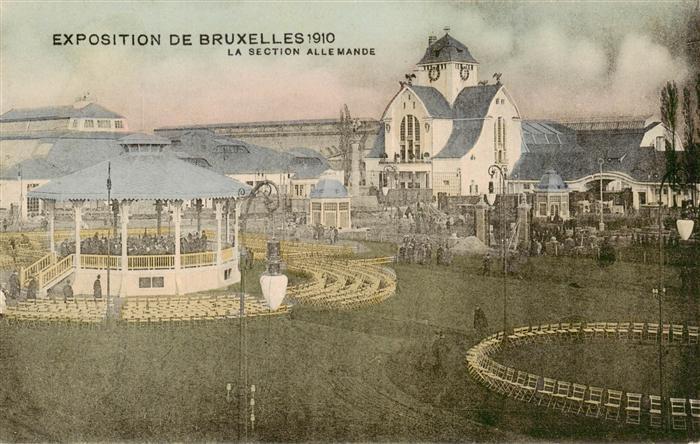 BRUXELLES Bruessel Brussels Exposition-Bruxelles-1910 Section-Allemande Weltauss