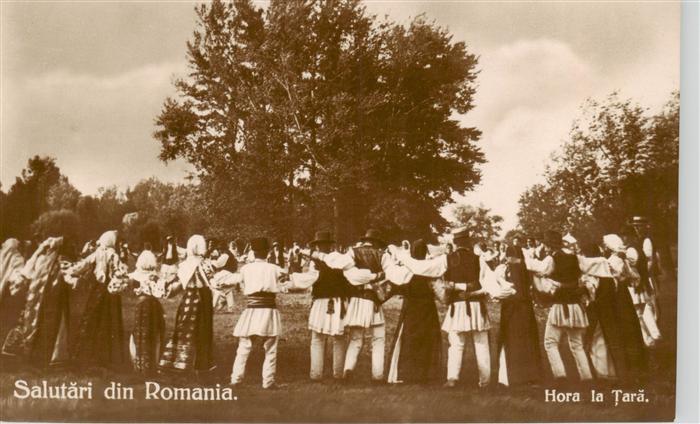 Bukarest BUCARESTI Bucuresti RO Hora Kreistanz Volkstracht Folkloregruppe Bauern