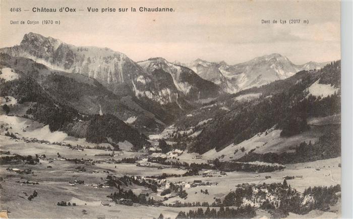 Chateau-d Oex Vue prise sur la Chaudanne