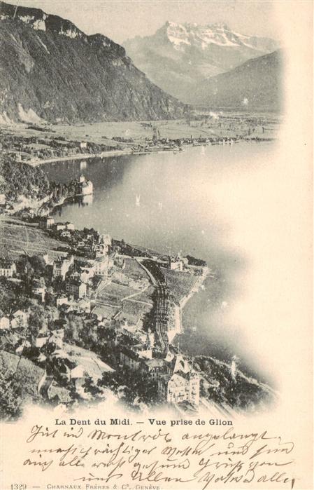 Glion La Dent du Midi Vue prise de Glion