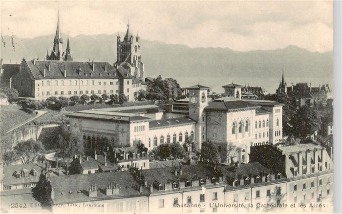 Lausanne VD Universite la Cathedrale et les Alpes