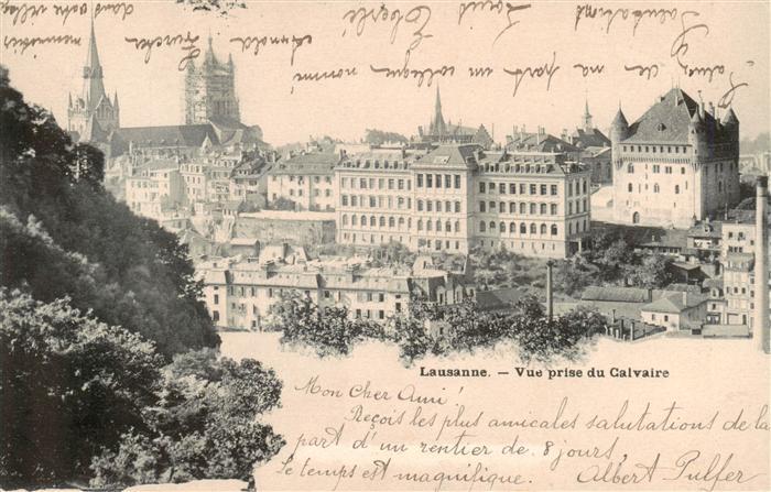Lausanne VD Vue prise du Calvaire
