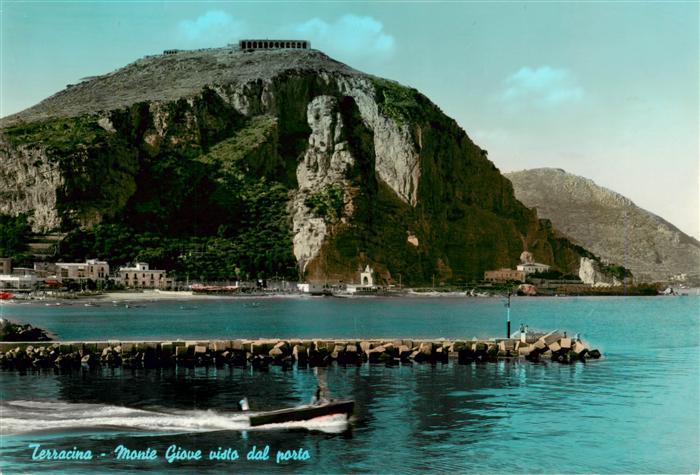 Terracina Lazio IT Monte Giove visto dal porto
