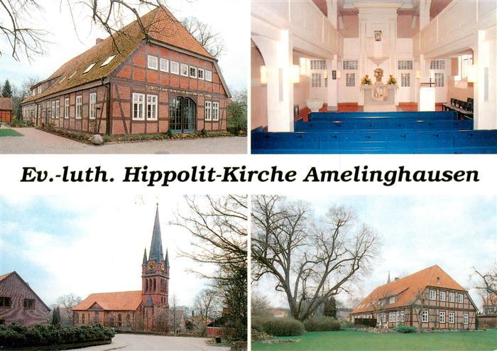 Amelinghausen Lueneburger Heide Ev luth Hippolit Kirche Inneres Fachwerkhaus