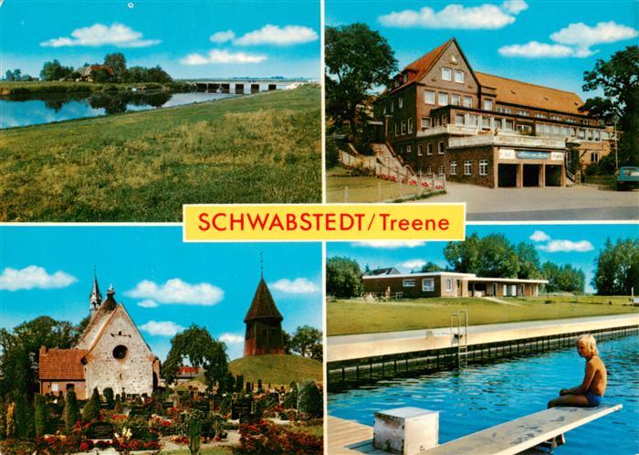 Schwabstedt Treenepartie Gasthaus Kirche Schwimmbad