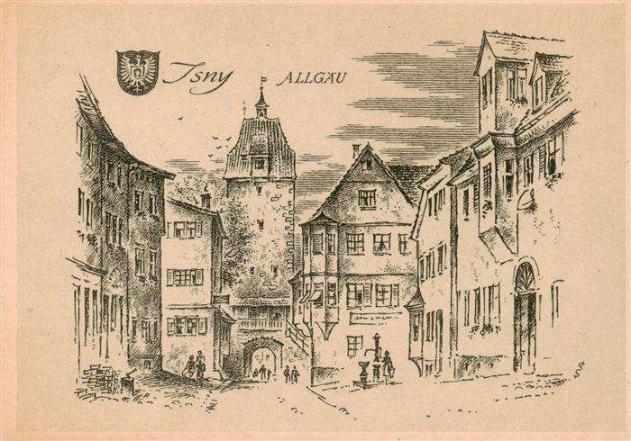 Isny Allgaeu Ludwig Schaefer-Grohe Wuerttembergische Staedtebilder aus alten und