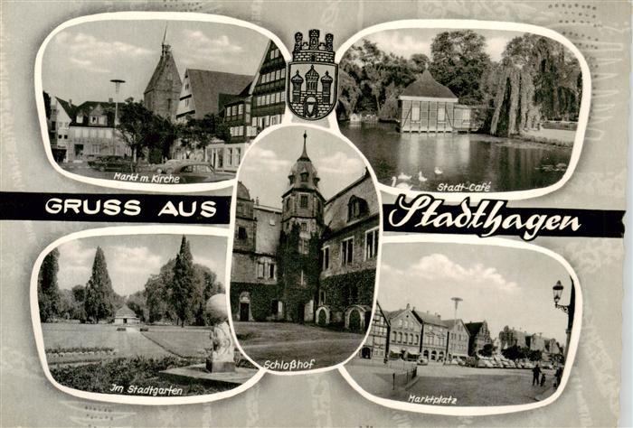 Stadthagen Markt Kirche Stadt-Cafe Stadtgarten Schlosshof Marktplatz