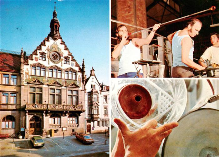 Wolfach Barthmann cristall Dorotheenhuette Glasmacher Glasschleifer bei der Arbe