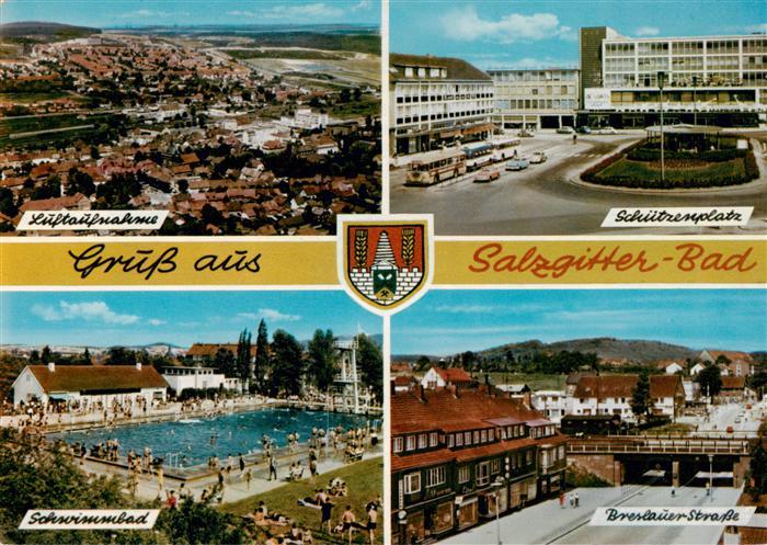 Bad Salzgitter Luftaufnahme Schuetzenplatz Schwimmbad Breslauer Strasse