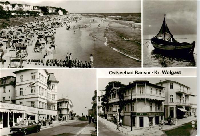 Bansin Ostseebad Strandleben Fischerboot Abendstimmung Ferienheime
