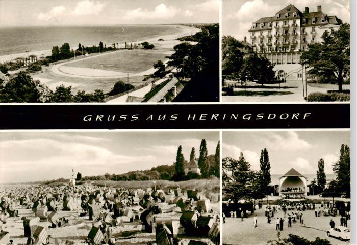 Heringsdorf  Ostseebad Usedom FDGB Erholungsheim Konzertpavillon Strandleben Pan