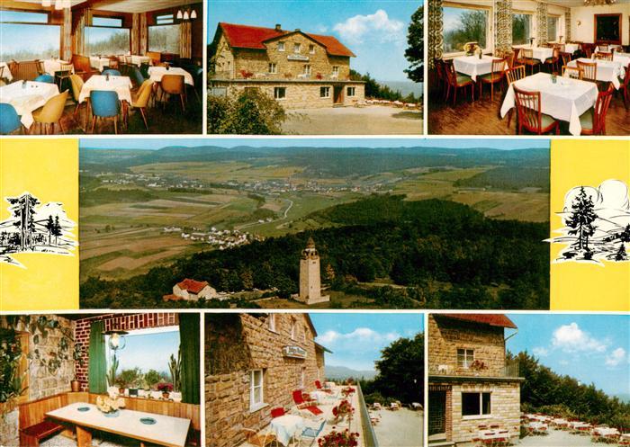 Arnshausen Bad Kissingen Wittelsbacher Jubilaeumsturm Luftaufnahme Hoehengaststa