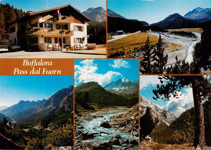 Buffalora Ofenpass GR Restaurant Buffalora am Ofenpass Gebirgslandschaft Bergbac