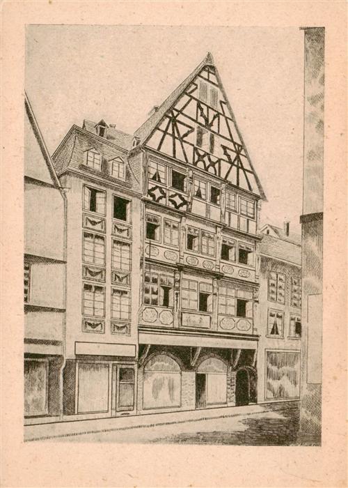 Mainz  Rhein Augustinerstrasse Kuenstlerkarte