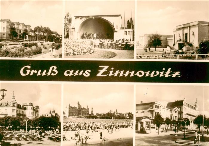 Zinnowitz Ostseebad Promenade Konzertpavillon Ferienheime Strand
