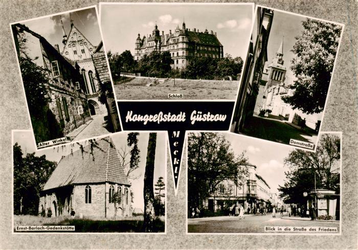 Guestrow Mecklenburg Vorpommern Schloss Alter Winkel Domstrasse Ernst-Barlach-Ge