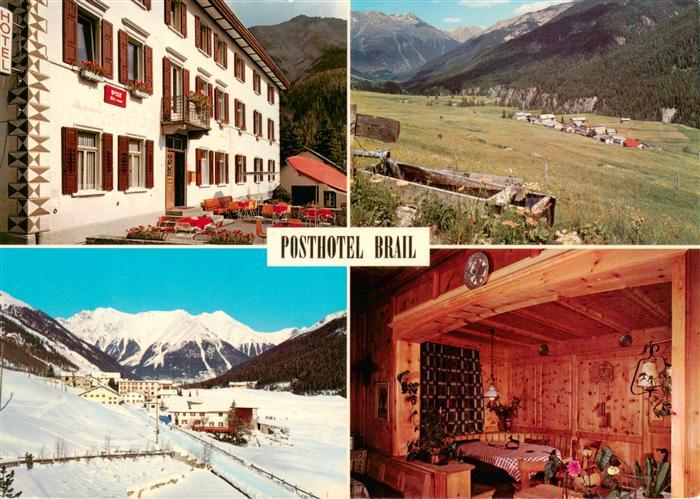 Brail Posthotel Brail Gaststube Panorama Ortspartie