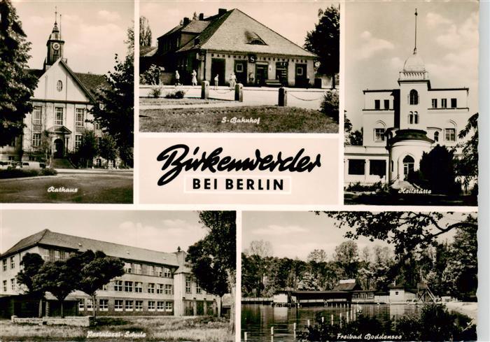 Birkenwerder Rathaus S Bahnhof Heilstaette Pestalozzi Schule Freibad Boddensee