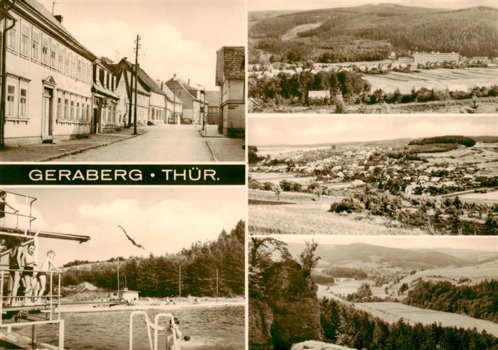 Geraberg Strassenpartie Panorama Schwimmbad