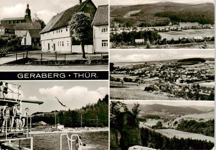 Geraberg Strassenpartie Panorama Schwimmbad