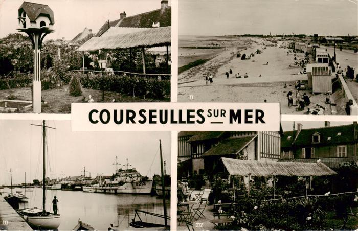 Courseulles-sur-Mer 14 Calvados La pittoresque cour champetro du cafe du centre