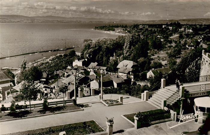 Thonon-les-Bains 74 Haute-Savoie Le lac La Promenade Le Funiculaire et la Pointe
