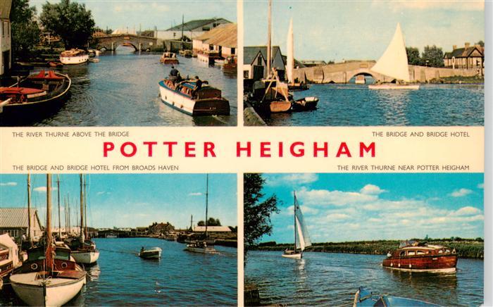 Potter Heigham UK The River Thurne above the Bridge The Bridge Hotel Boads Haven