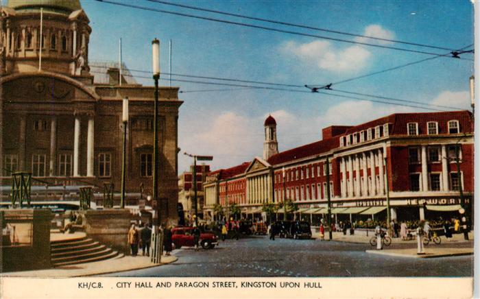 Hull  UK City Hall and Paragon Street