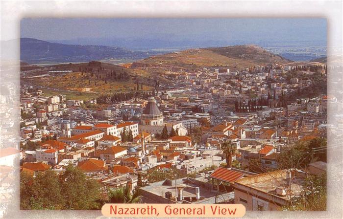 Nazareth Israel General view with the Church of the Annunciation in the centre