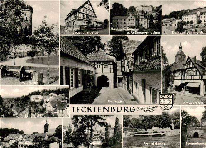 Tecklenburg Steinfurt NRW Wierturm Jugendherberge Haus v d Becke und Aufbaugymna
