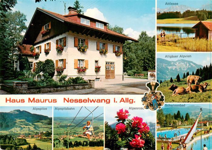 Nesselwang Allgaeu Bayern haus Maurus Alpspitze Alpspitzbahn Alpenrosen Attlesee