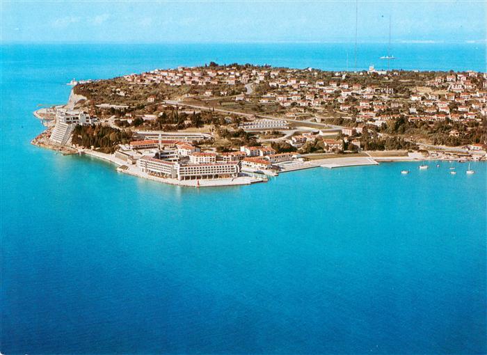 Portoroz Portorose Piran Istrien Slovenia Fliegeraufnahme