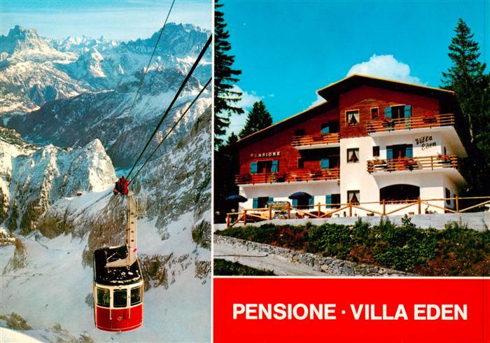 Marmolada 3340m Trentino IT Pensione Villa Eden Col di Rocca Seilbahn
