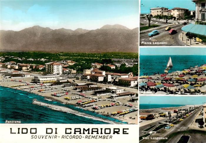 Lido di Camaiore Toscana IT Fliegeraufnahme Piazza Lemmetti Spiaggia Viali Lungo