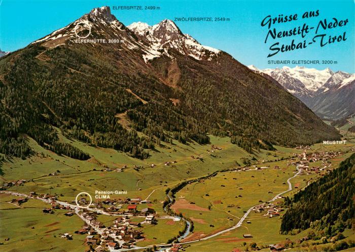 Neder Neustift Bergrestaurant Elferhuette Pension Clima Fliegeraufnahme
