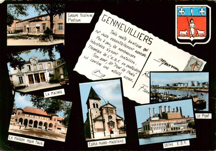 Gennevilliers Groupe Scolaire Pasteur La Mairie La Maison pour Tous Eglise Marie