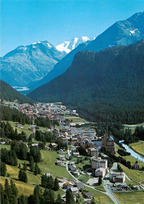 Pontresina Fliegeraufnahme mit Piz Palue