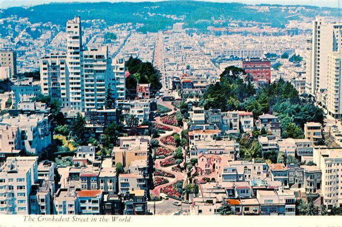 San Francisco California USA the Crookedest Street in the World