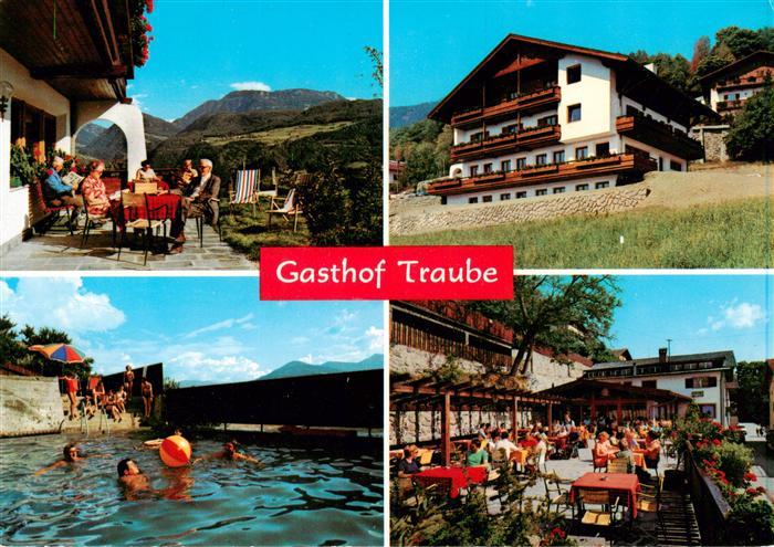 Barbian Gasthof Traube Terrasse Pool